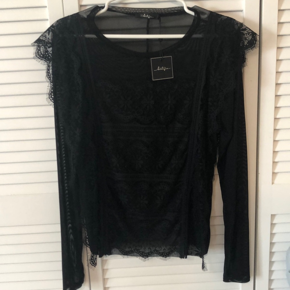 BUCKLE Sheer Lace Blouse